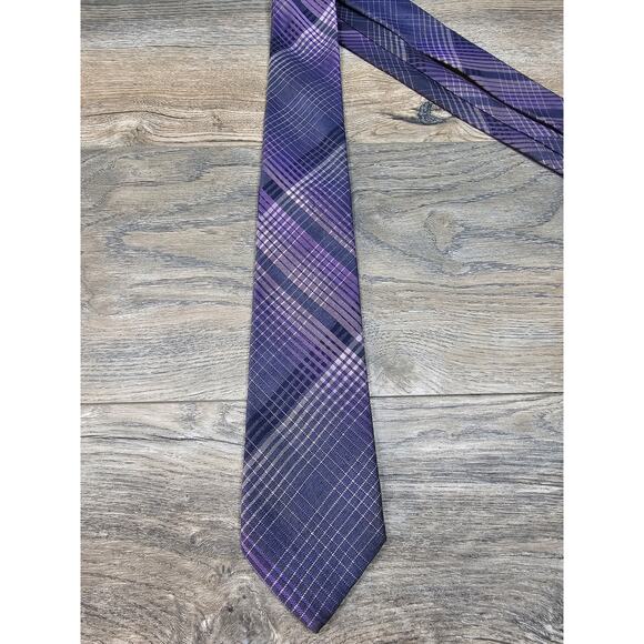 Calvin Klein Men's Silk/Viscose Neck Tie Purple 3"x 59.5" - Picture 1 of 8